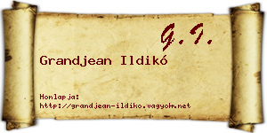 Grandjean Ildikó névjegykártya